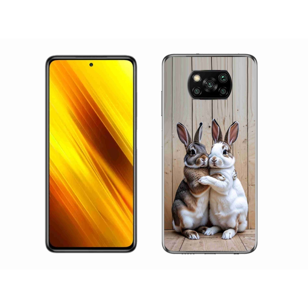 Gelový kryt mmCase na Xiaomi Poco X3 - králičí pár