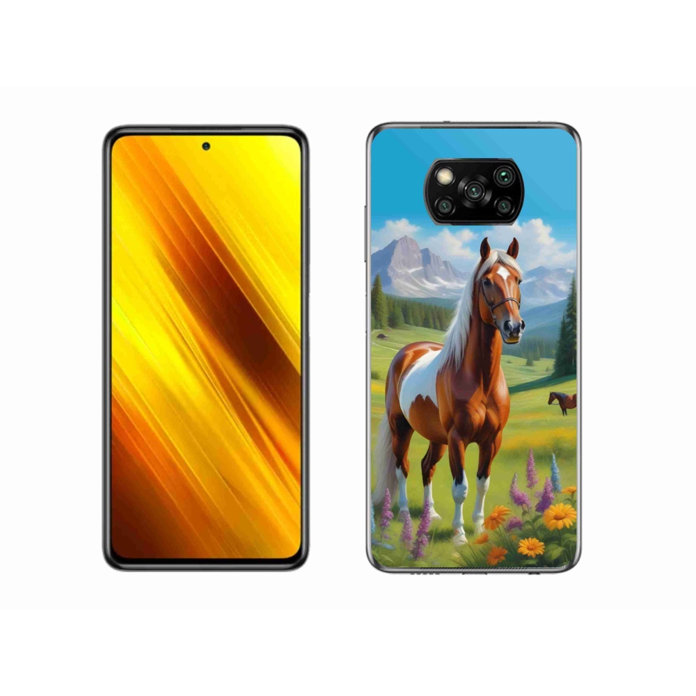 Gelový kryt mmCase na Xiaomi Poco X3 - kůň na louce