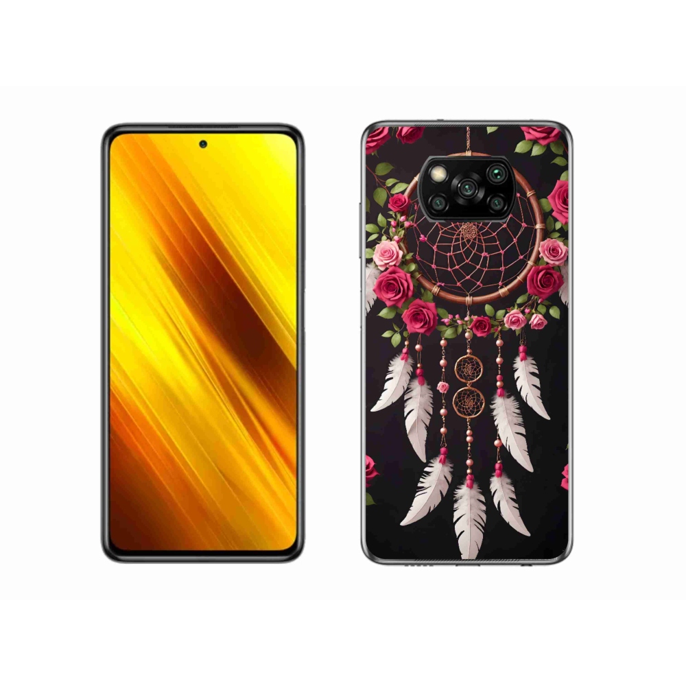 Gelový kryt mmCase na Xiaomi Poco X3 - lapač snů s růžemi
