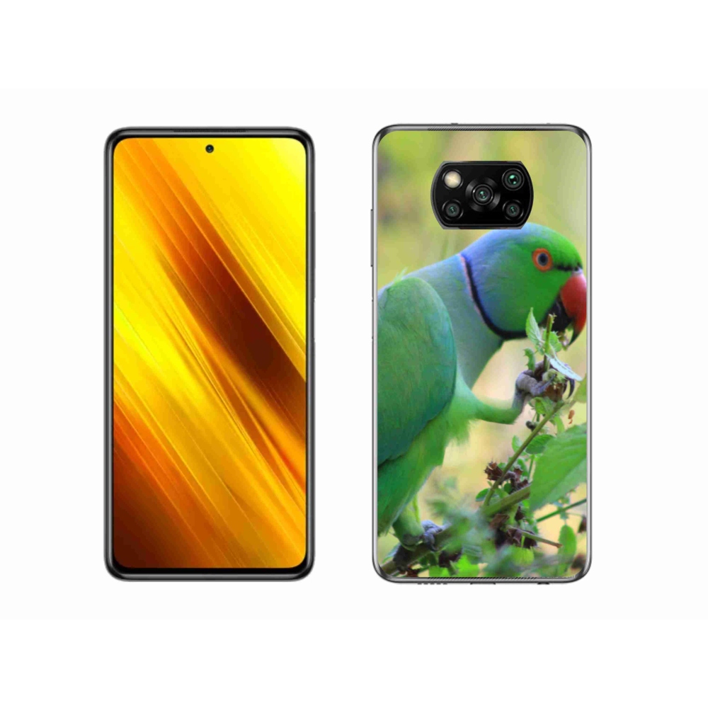 Gelový kryt mmCase na Xiaomi Poco X3 - papoušek alexandr
