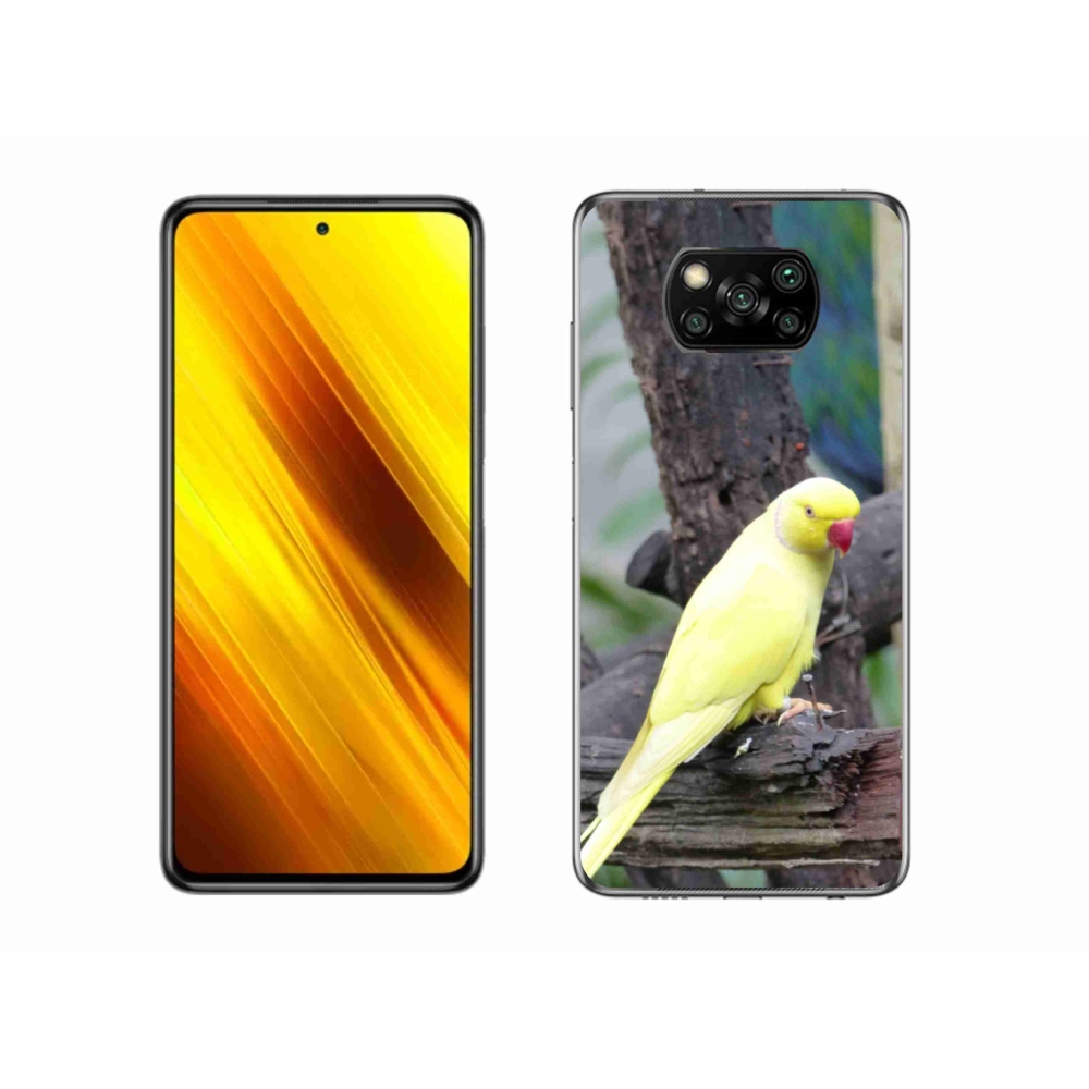 Gelový kryt mmCase na Xiaomi Poco X3 - papoušek alexandr žlutý