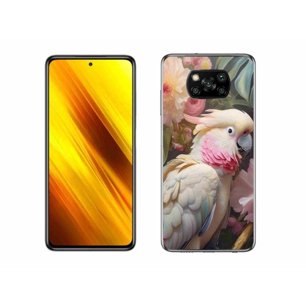Gelový kryt mmCase na Xiaomi Poco X3 - papoušek kakadu růžový 2
