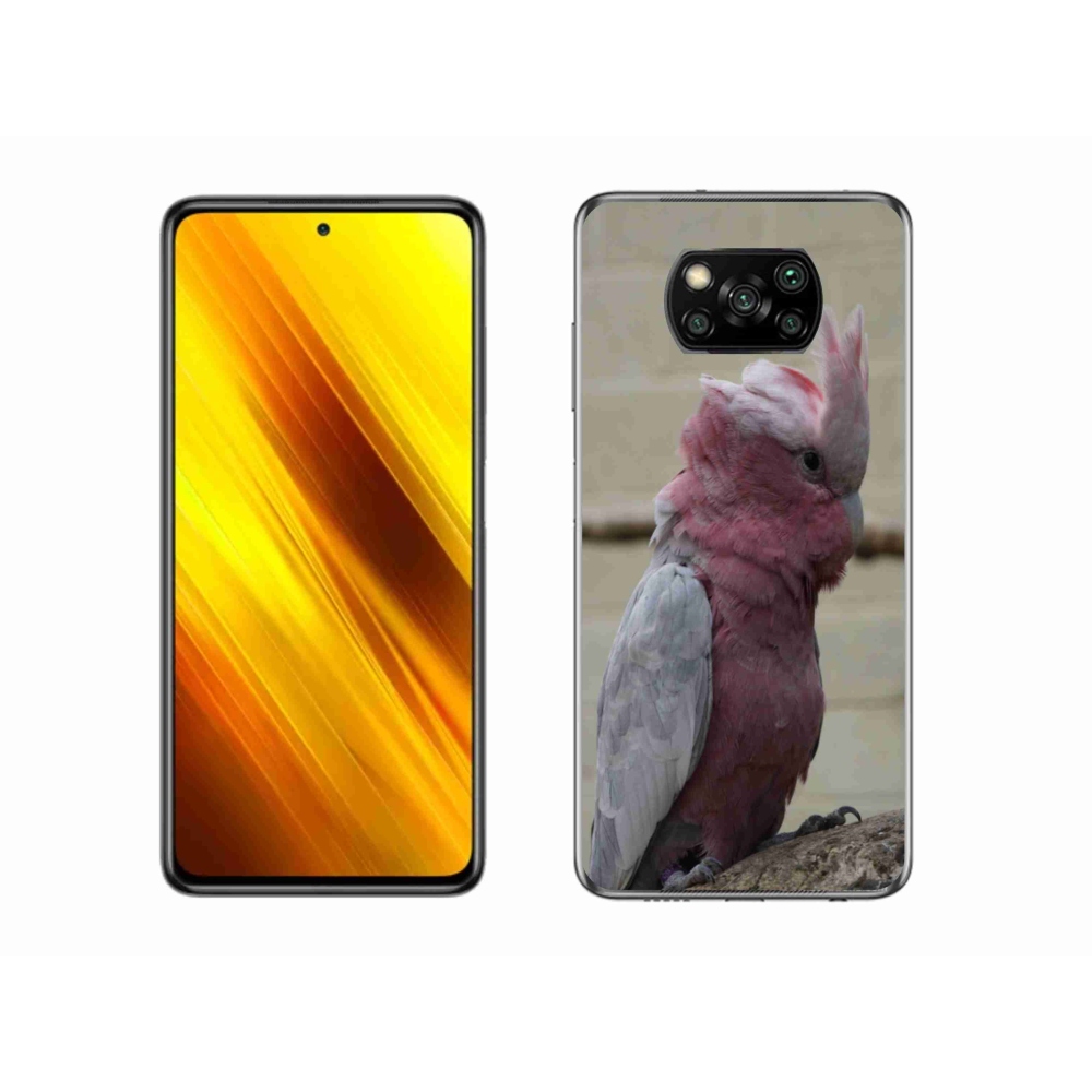 Gelový kryt mmCase na Xiaomi Poco X3 - papoušek kakadu růžový