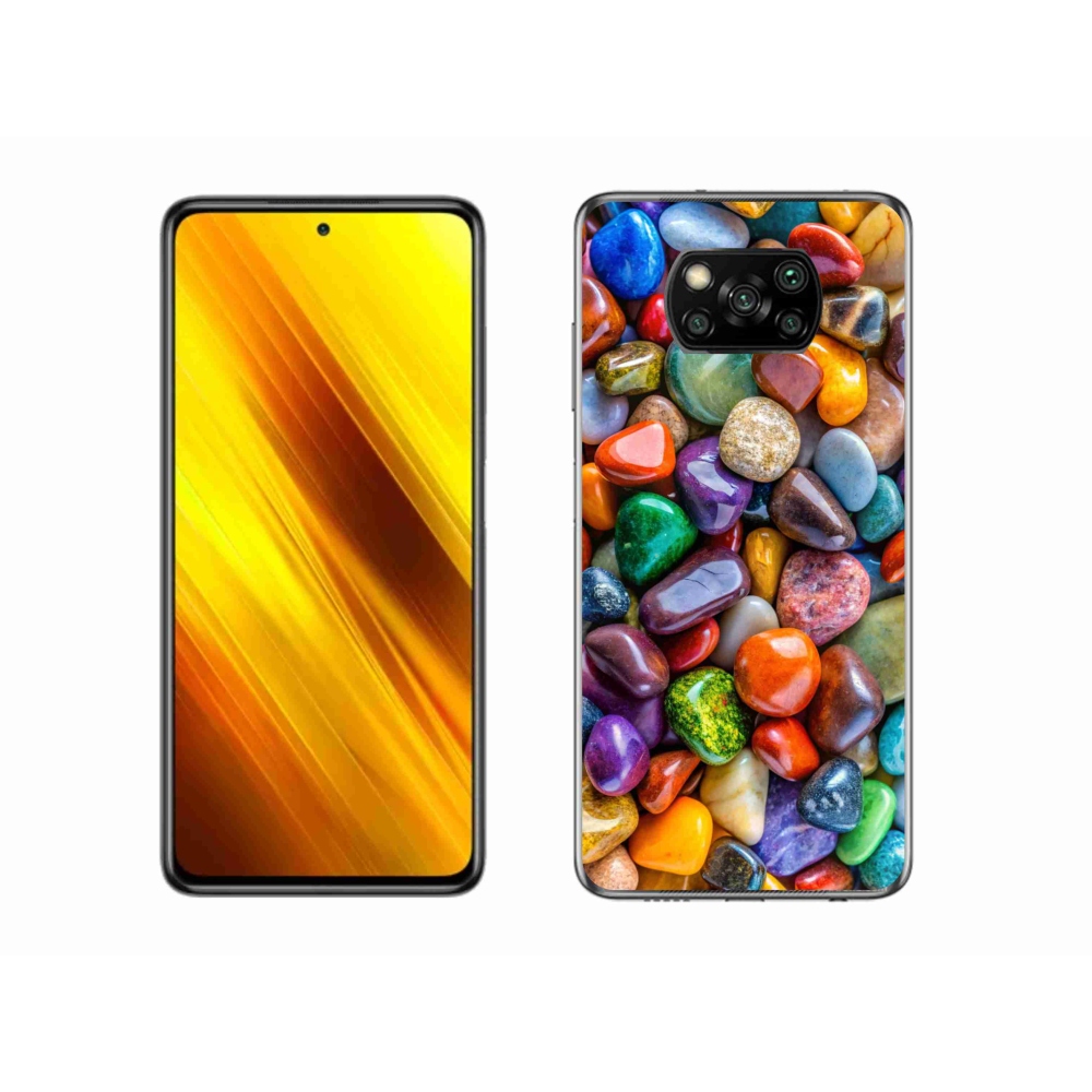 Gelový kryt mmCase na Xiaomi Poco X3 Pro - barevné kamínky