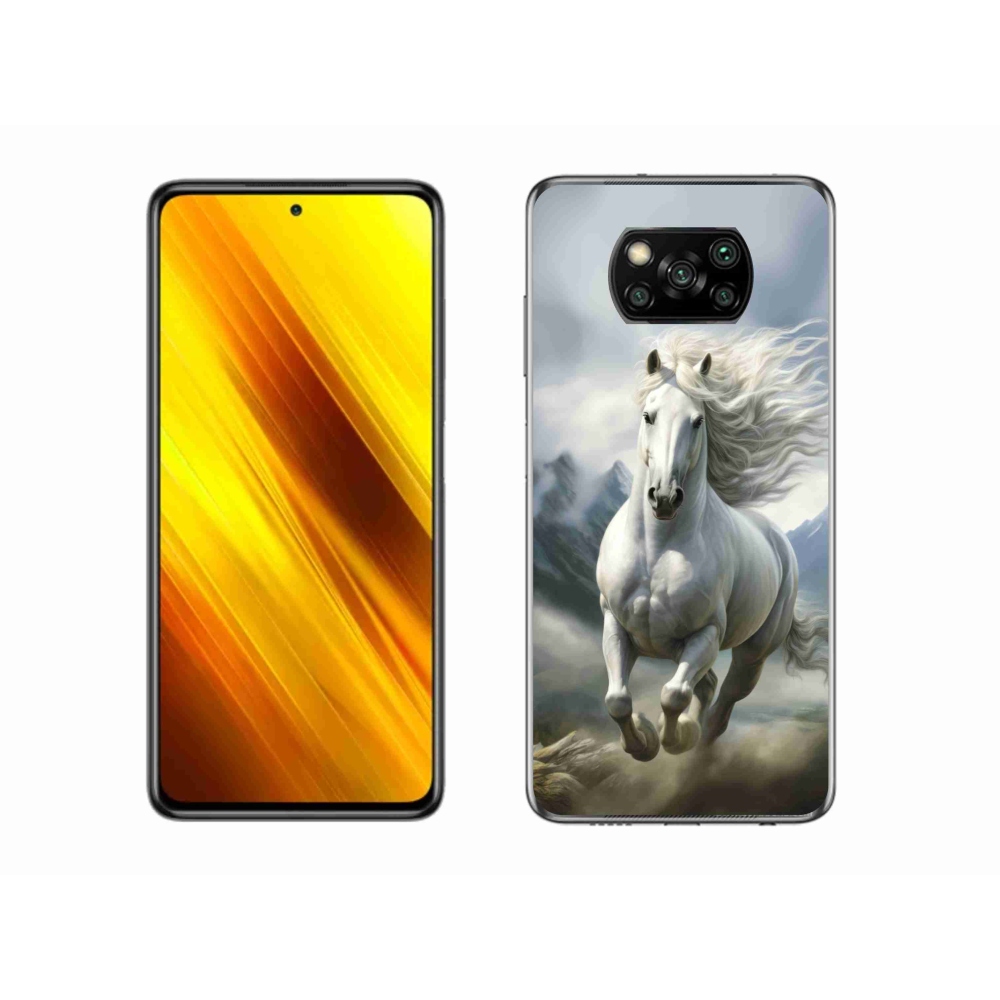 Gelový kryt mmCase na Xiaomi Poco X3 Pro - běžící bílý kůň 3
