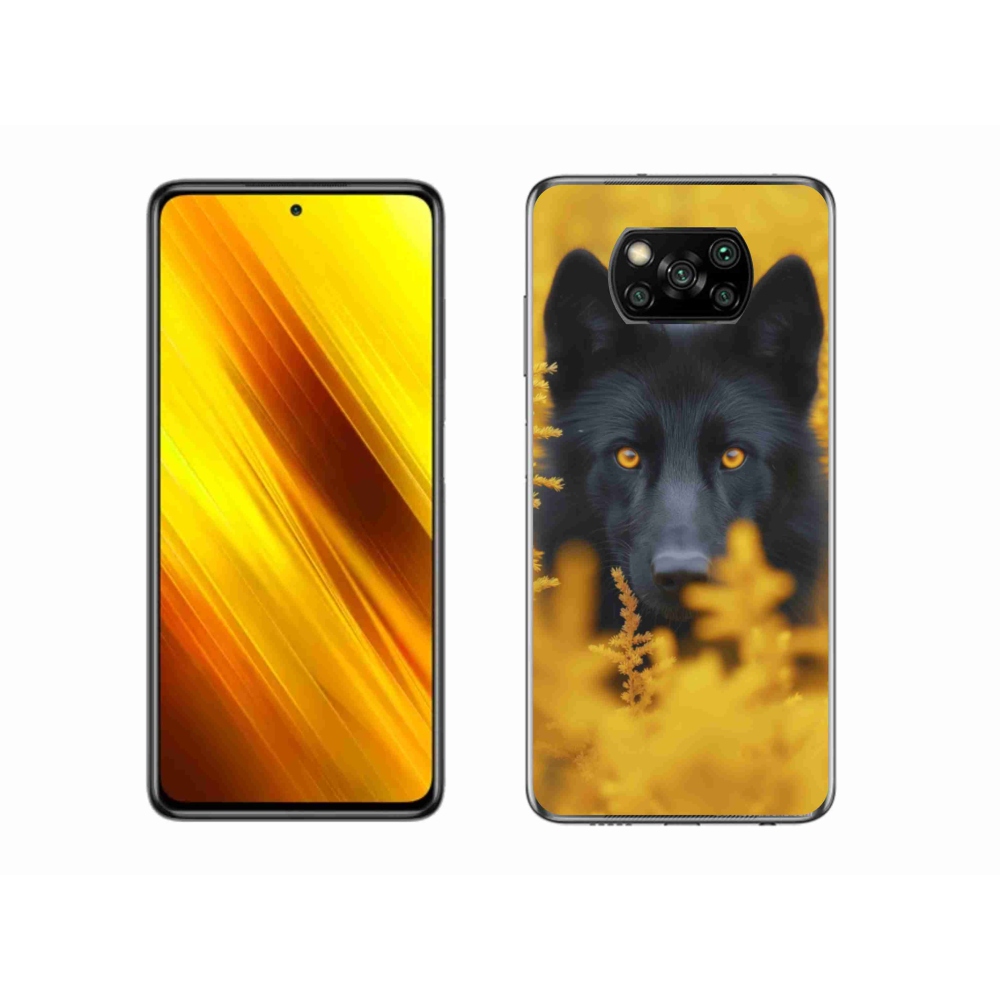 Gelový kryt mmCase na Xiaomi Poco X3 Pro - černý vlk 2