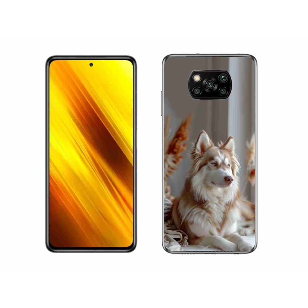 Gelový kryt mmCase na Xiaomi Poco X3 Pro - klidný sibiřský husky