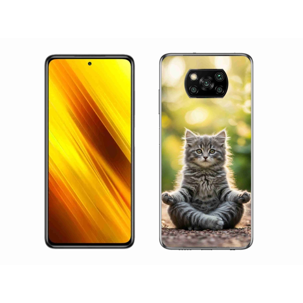 Gelový kryt mmCase na Xiaomi Poco X3 Pro - meditující kotě