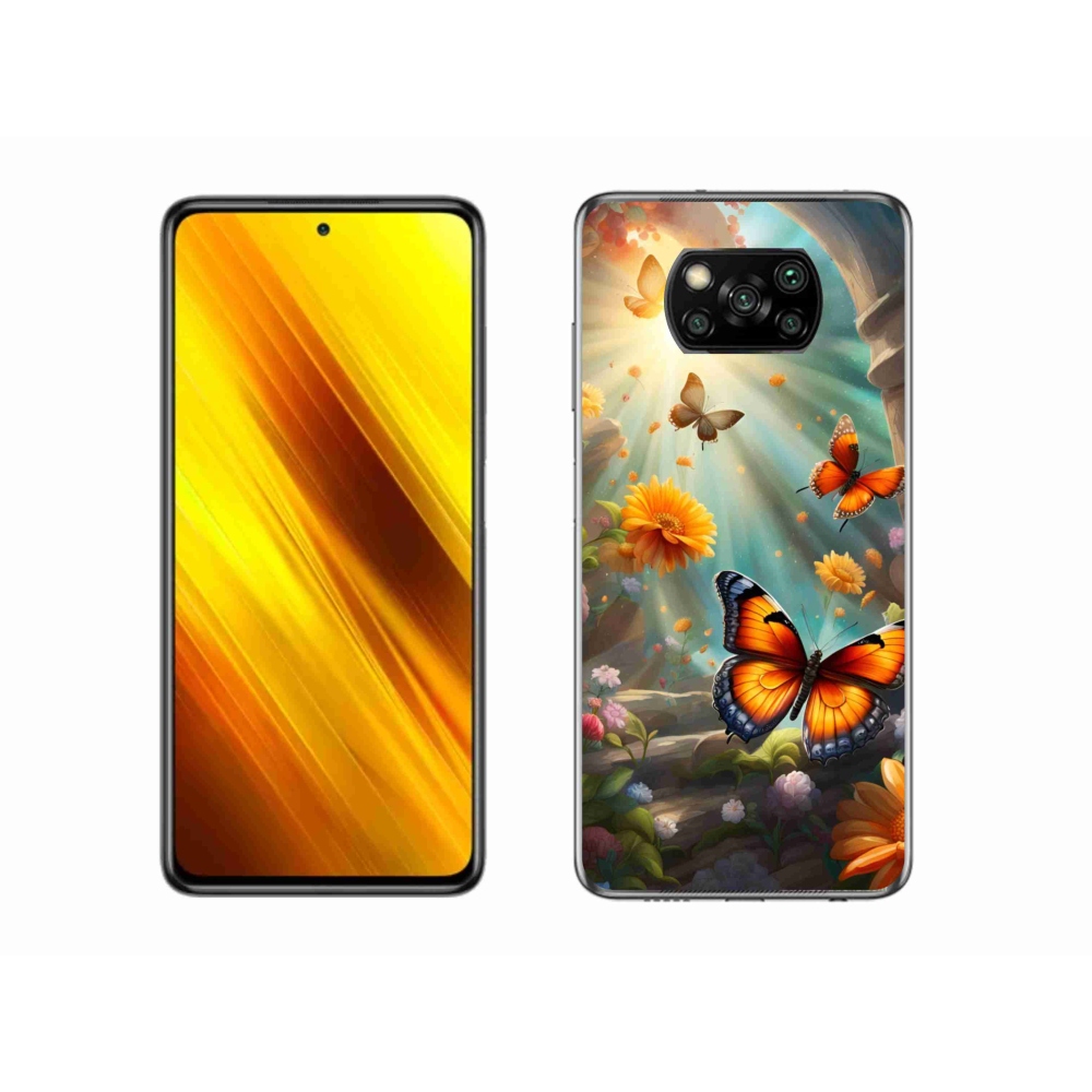 Gelový kryt mmCase na Xiaomi Poco X3 Pro - motýlí zahrada 2