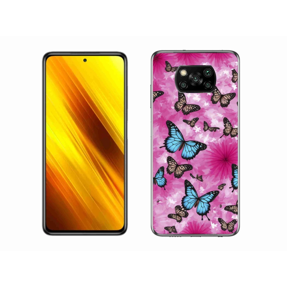 Gelový kryt mmCase na Xiaomi Poco X3 Pro - motýlí zahrada