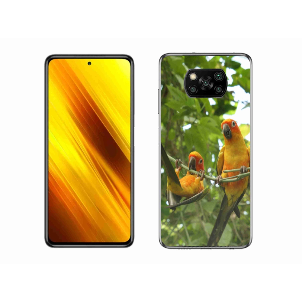 Gelový kryt mmCase na Xiaomi Poco X3 Pro - papoušci aratingy
