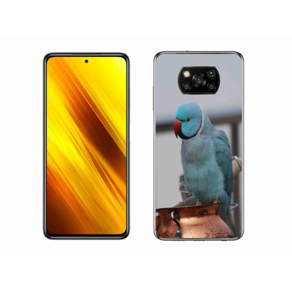 Gelový kryt mmCase na Xiaomi Poco X3 Pro - papoušek alexandr modrý