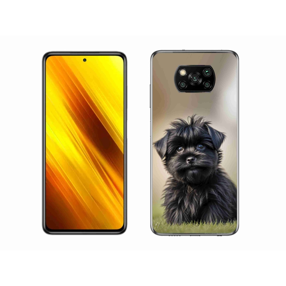 Gelový kryt mmCase na Xiaomi Poco X3 Pro - roztomilý černý pejsek
