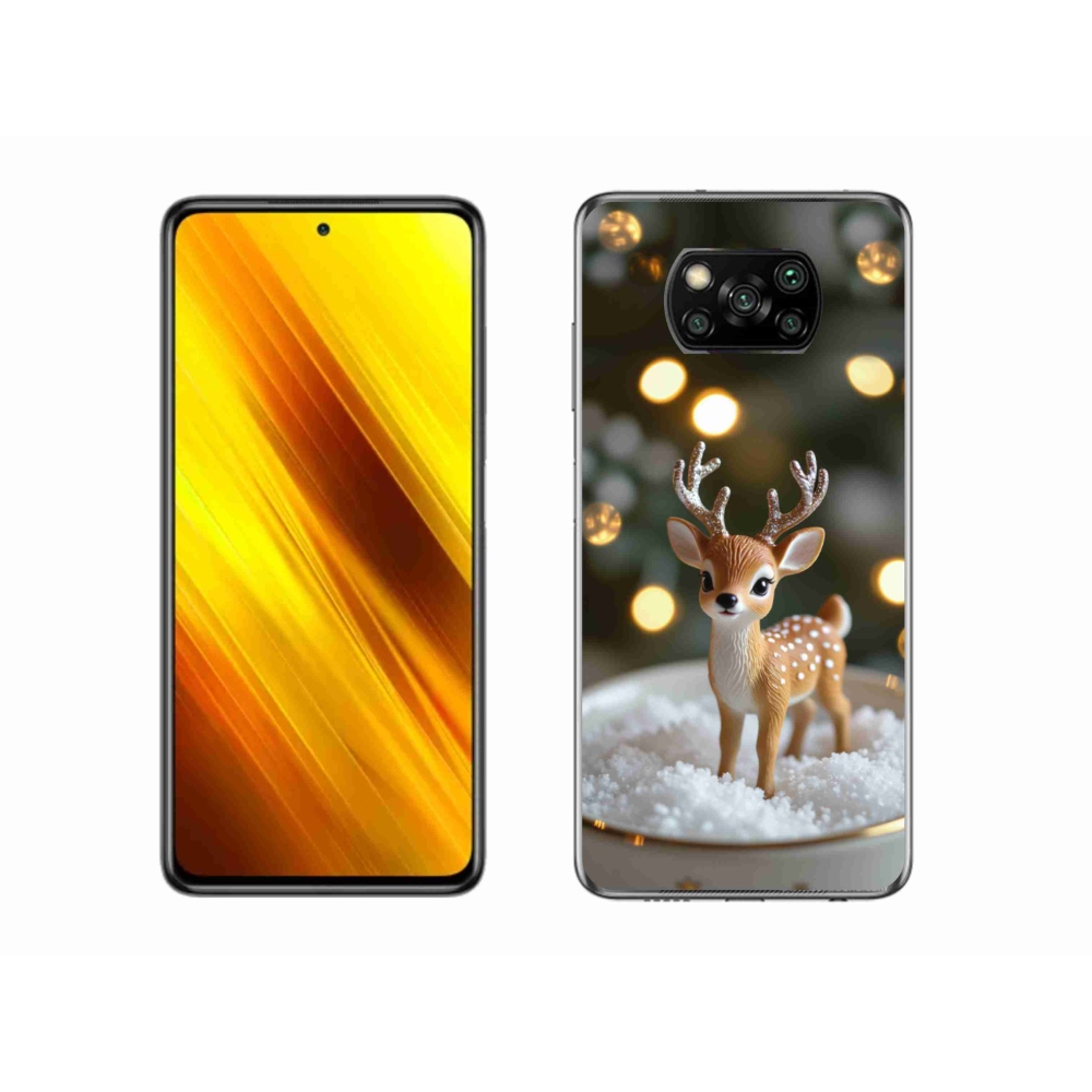 Gelový kryt mmCase na Xiaomi Poco X3 Pro - roztomilý vánoční jelen