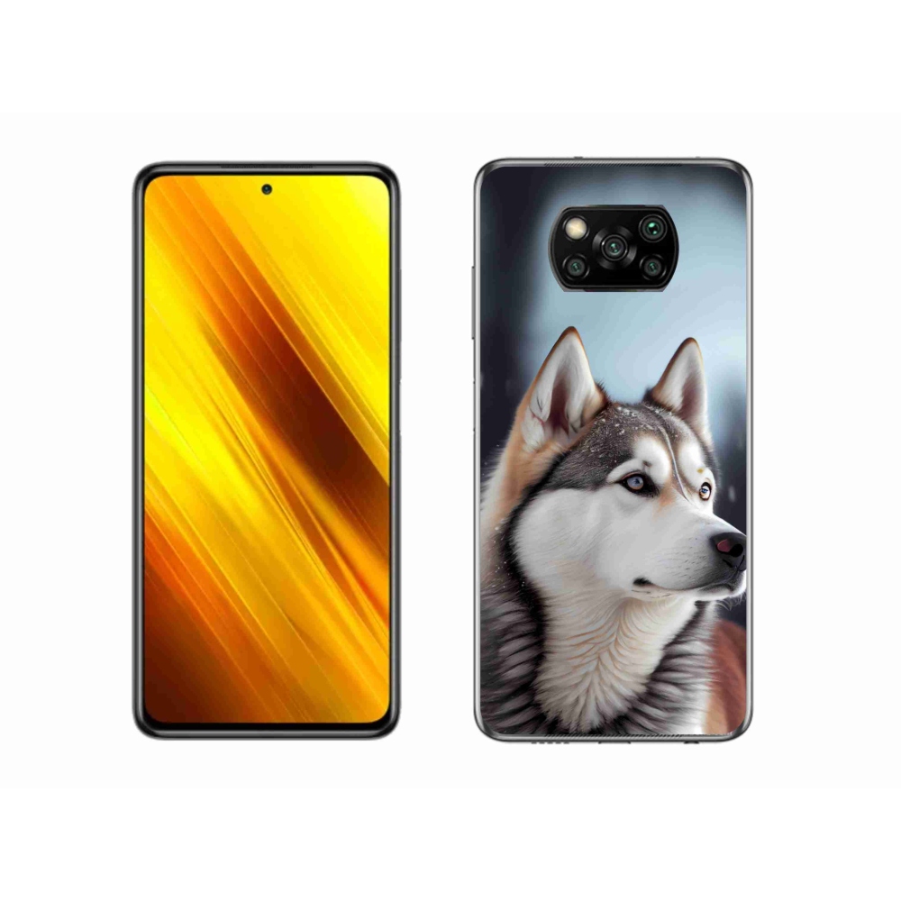 Gelový kryt mmCase na Xiaomi Poco X3 Pro - sibiřský husky