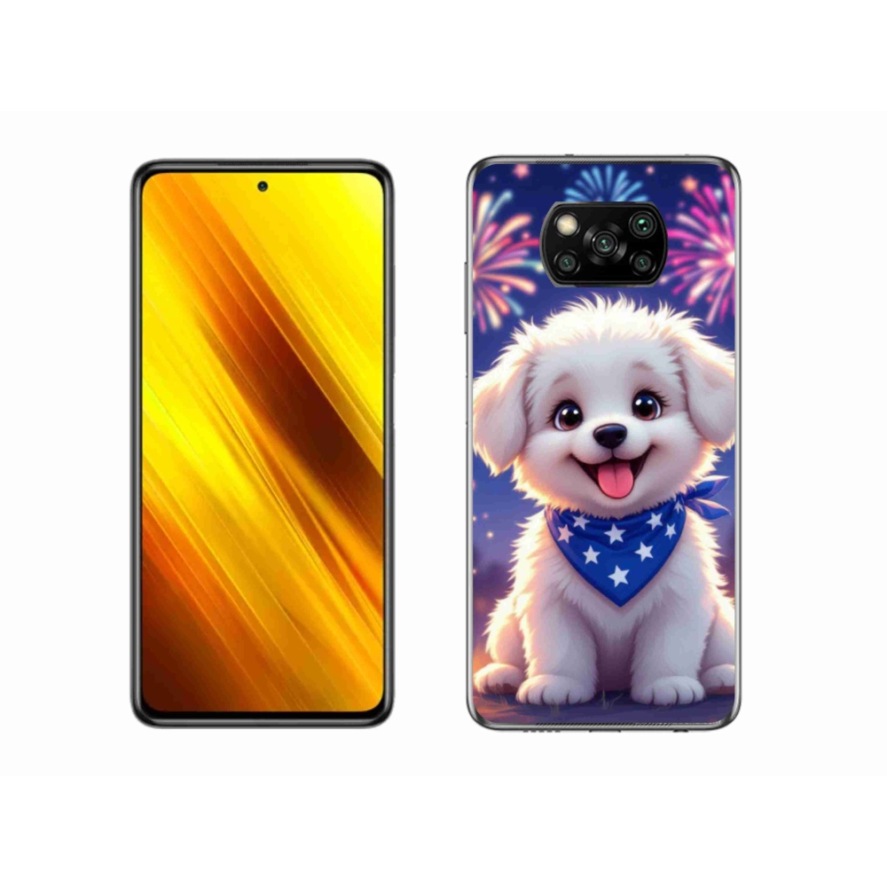 Gelový kryt mmCase na Xiaomi Poco X3 Pro - slavnostní štěně