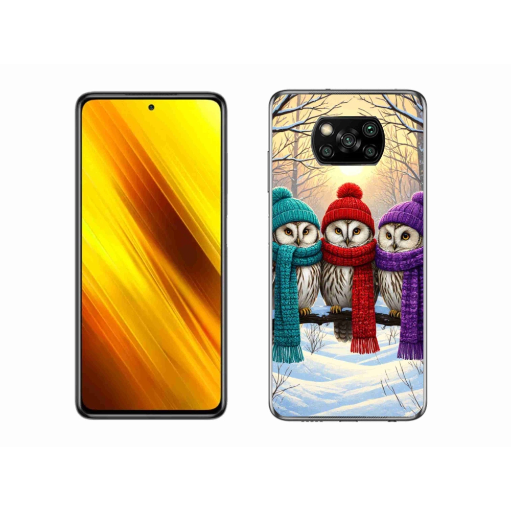 Gelový kryt mmCase na Xiaomi Poco X3 Pro - soví přátelé