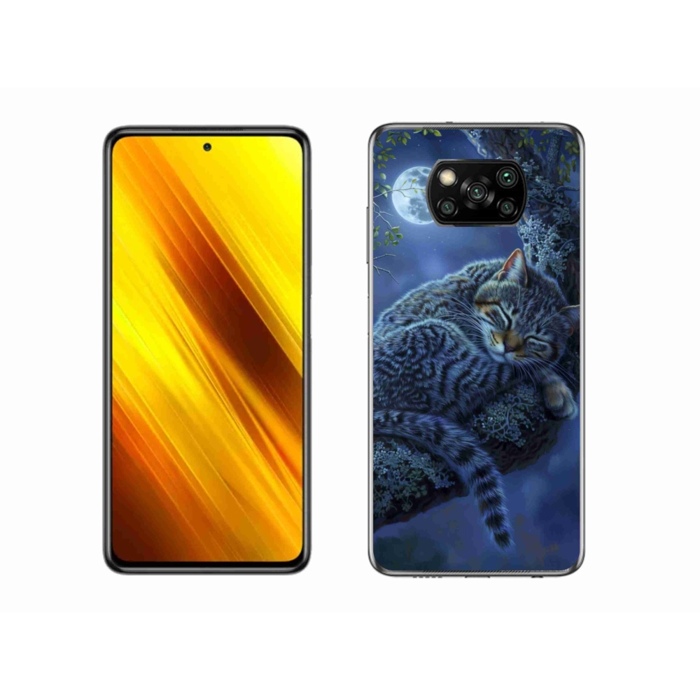 Gelový kryt mmCase na Xiaomi Poco X3 Pro - spící kočka