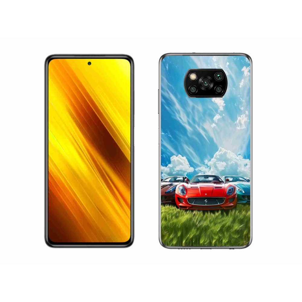 Gelový kryt mmCase na Xiaomi Poco X3 Pro - sportovní vozy