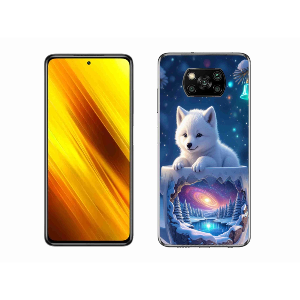 Gelový kryt mmCase na Xiaomi Poco X3 Pro - vánoční štěně