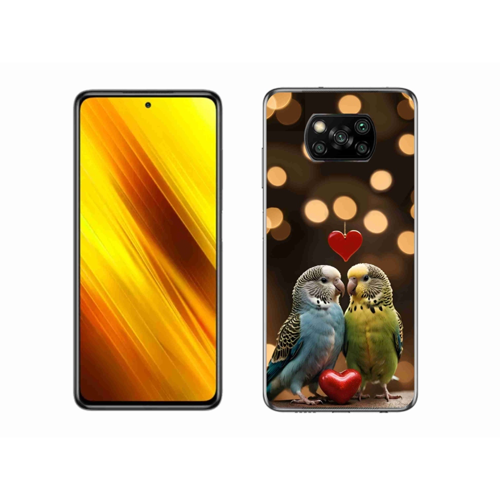 Gelový kryt mmCase na Xiaomi Poco X3 Pro - zamilovaní papoušci