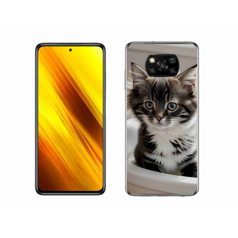 Gelový kryt mmCase na Xiaomi Poco X3 Pro - zvědavé kotě