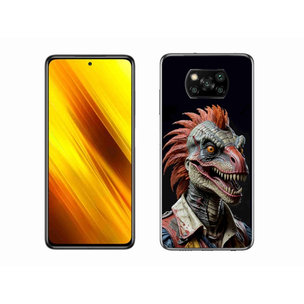 Gelový kryt mmCase na Xiaomi Poco X3 - punk dinosaurus