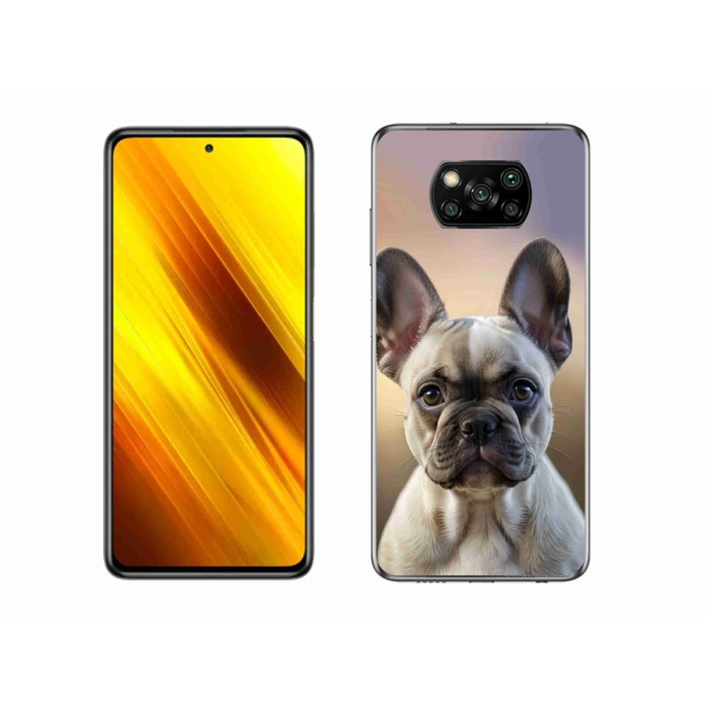 Gelový kryt mmCase na Xiaomi Poco X3 - roztomilý francouzský buldoček