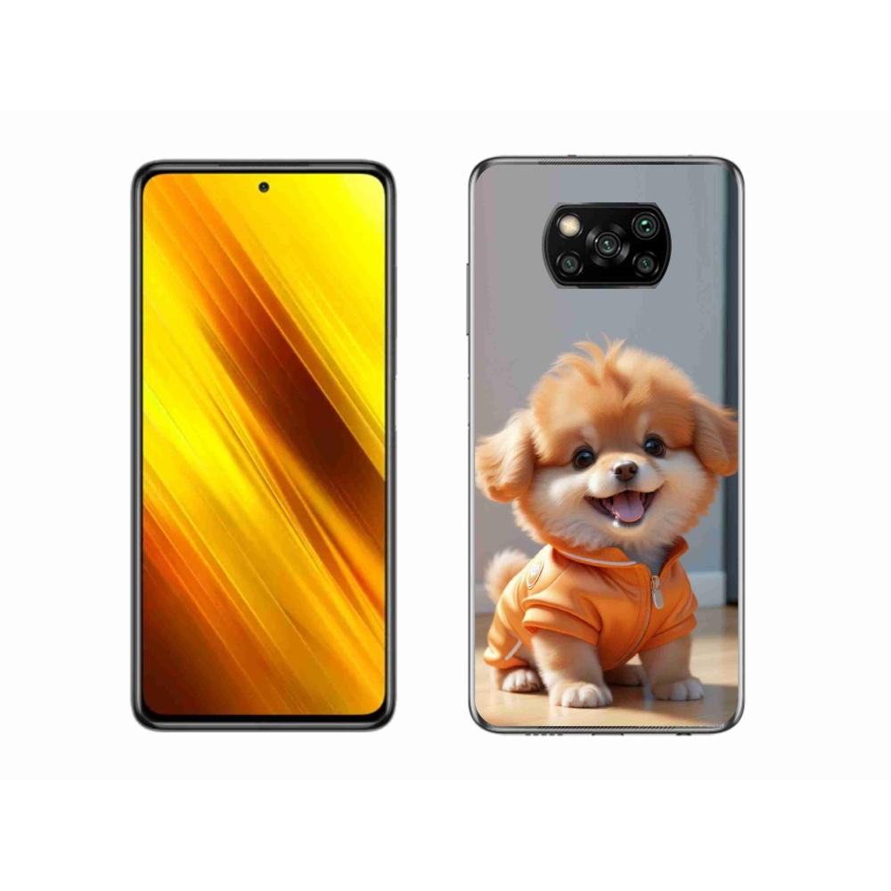 Gelový kryt mmCase na Xiaomi Poco X3 - roztomilý pomeranian v mikině