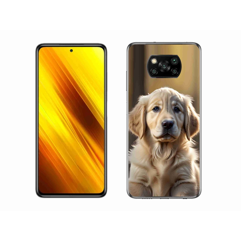 Gelový kryt mmCase na Xiaomi Poco X3 - roztomilý zlatý retrívr