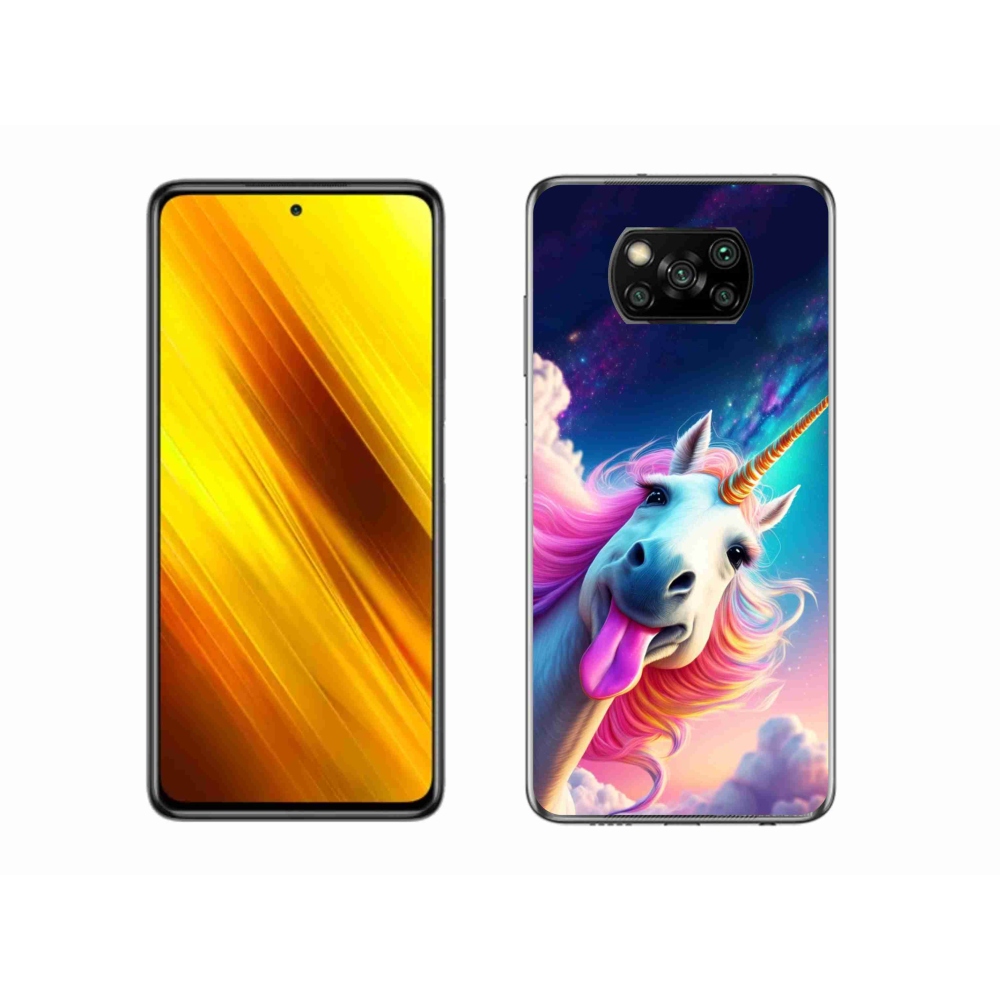 Gelový kryt mmCase na Xiaomi Poco X3 - šílený jednorožec