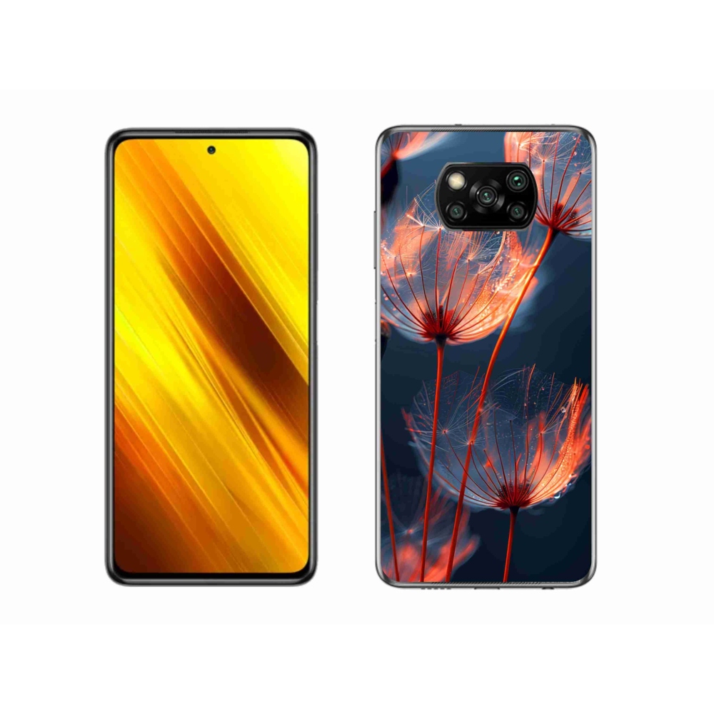 Gelový kryt mmCase na Xiaomi Poco X3 - světélkující chmýří