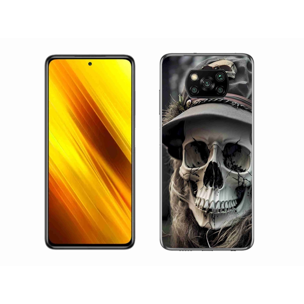 Gelový kryt mmCase na Xiaomi Poco X3 - temná lebka