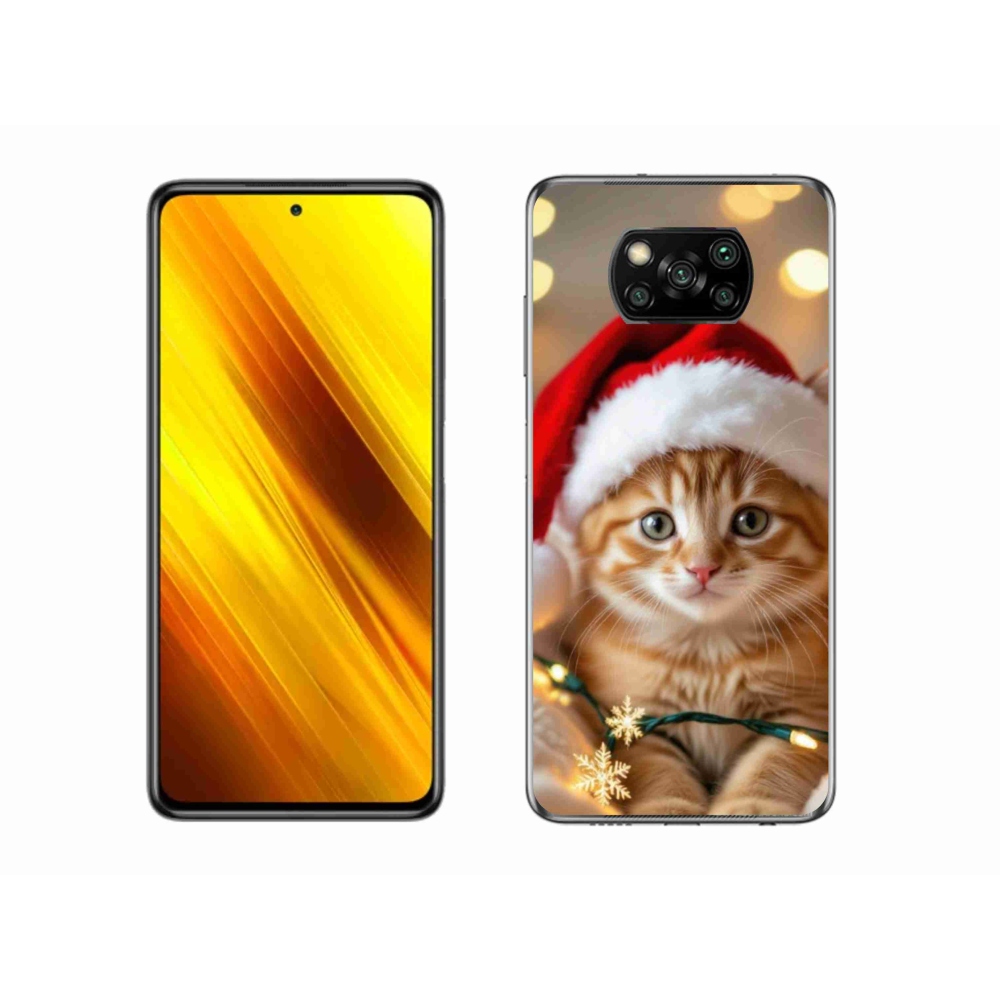Gelový kryt mmCase na Xiaomi Poco X3 - vánoční kotě