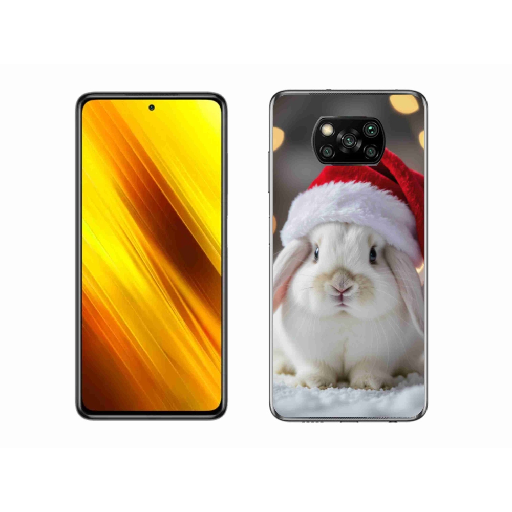 Gelový kryt mmCase na Xiaomi Poco X3 - vánoční králík
