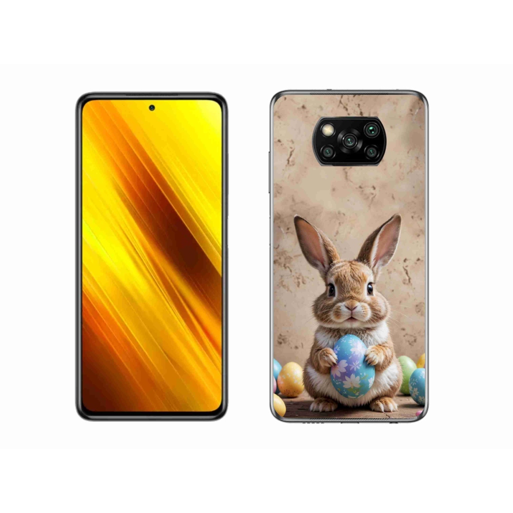 Gelový kryt mmCase na Xiaomi Poco X3 - velikonoční králíček
