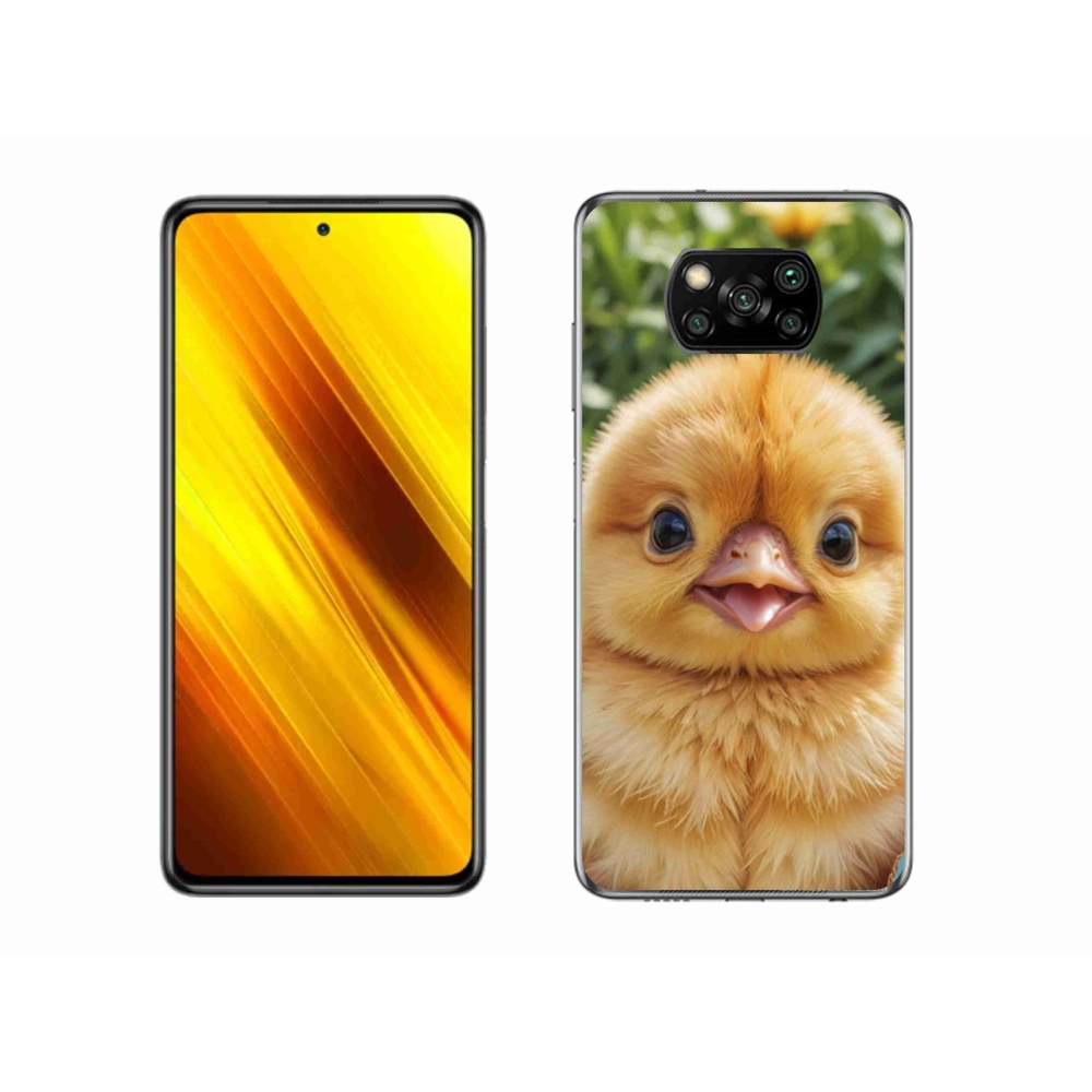 Gelový kryt mmCase na Xiaomi Poco X3 - veselé kuřátko