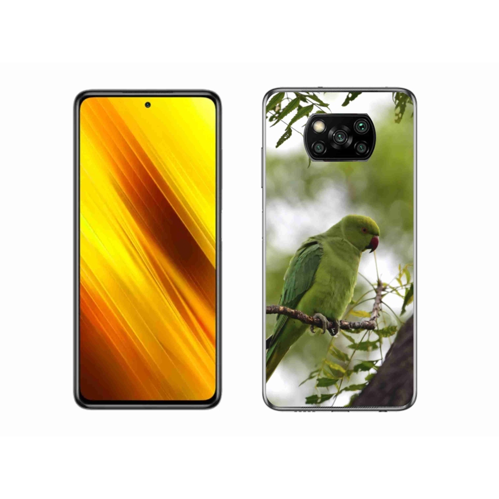 Gelový kryt mmCase na Xiaomi Poco X3 - zelený papoušek
