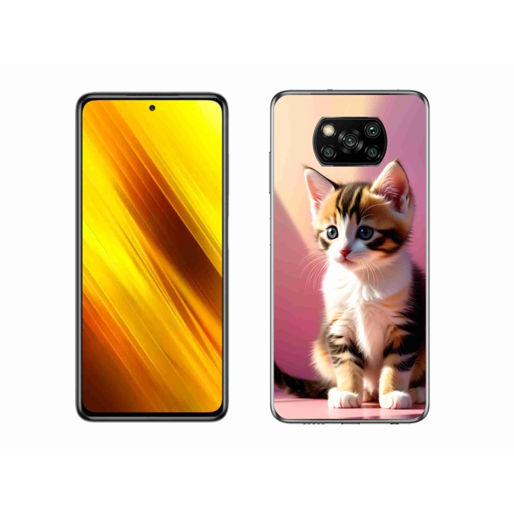 Gelový kryt mmCase na Xiaomi Poco X3 - zvědavé kotě 2