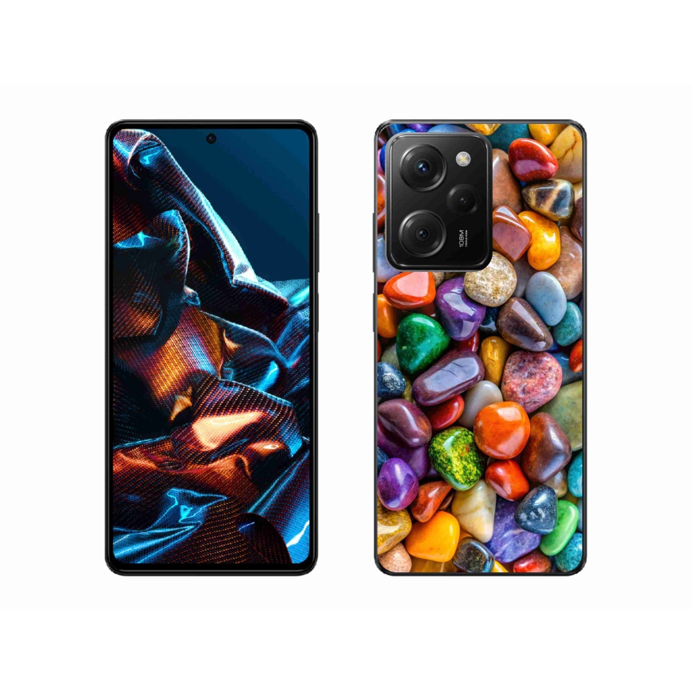 Gelový kryt mmCase na Xiaomi Poco X5 Pro 5G - barevné kamínky