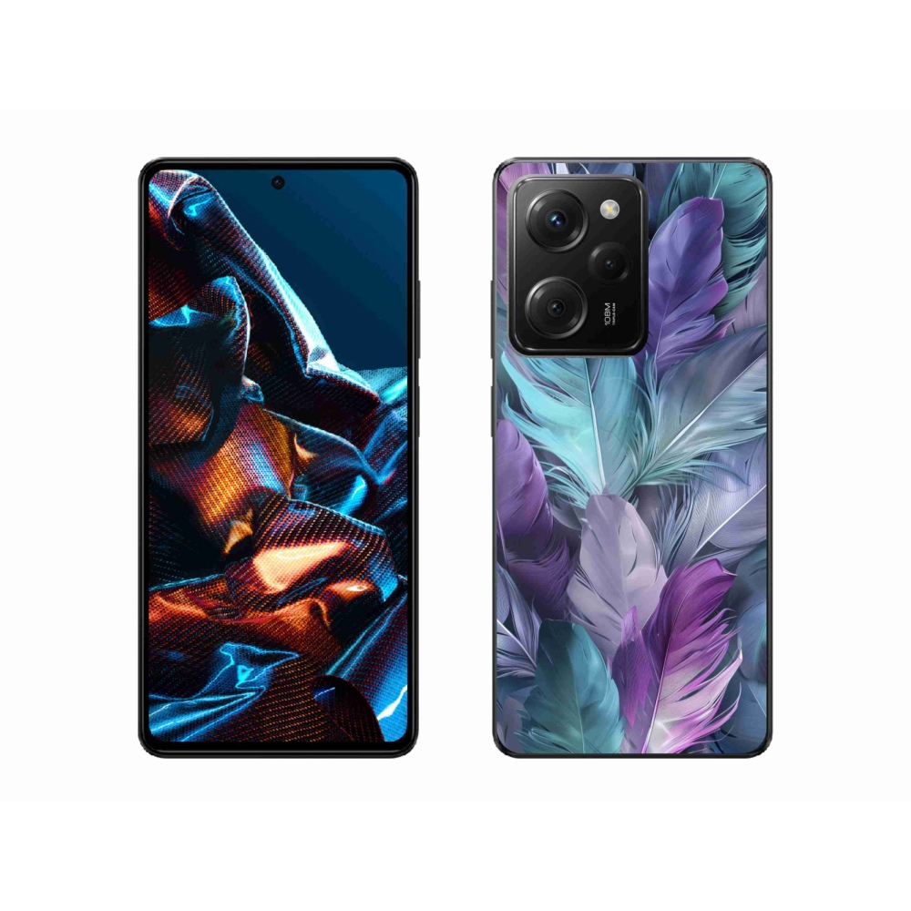 Gelový kryt mmCase na Xiaomi Poco X5 Pro 5G - barevné peří 2