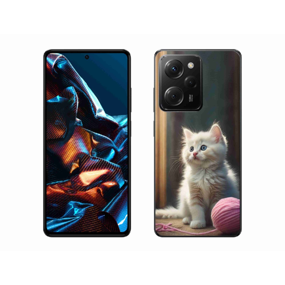 Gelový kryt mmCase na Xiaomi Poco X5 Pro 5G - bílé kotě 2