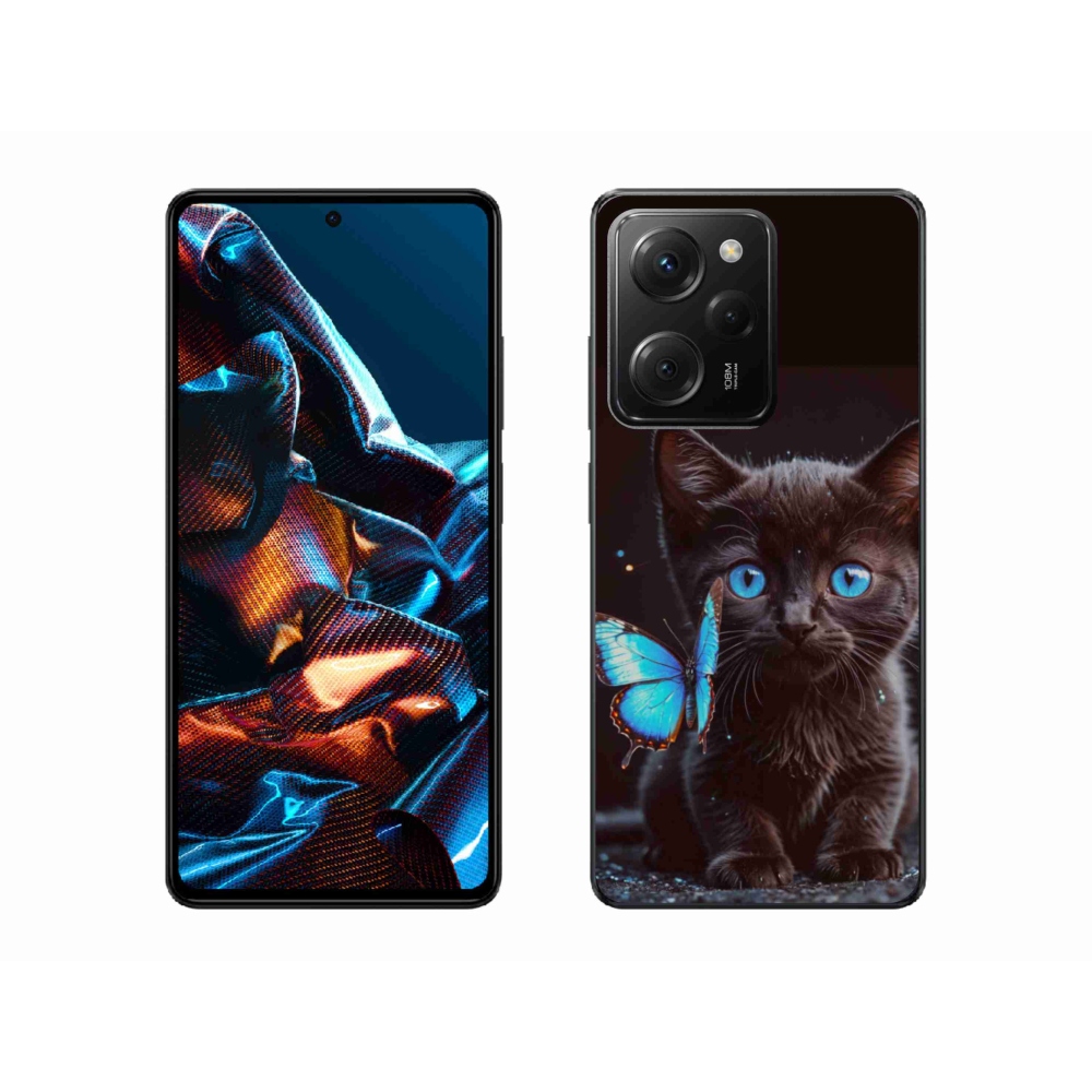 Gelový kryt mmCase na Xiaomi Poco X5 Pro 5G - černé kotě 3