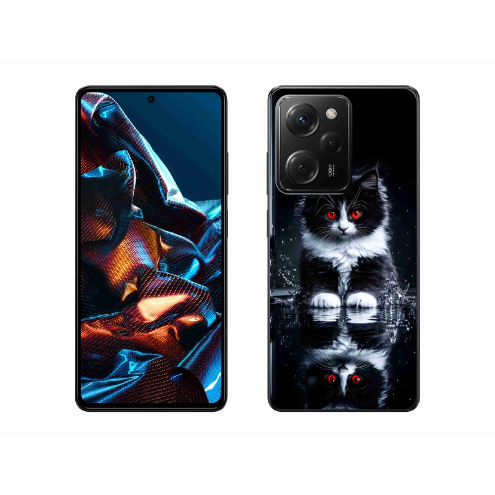 Gelový kryt mmCase na Xiaomi Poco X5 Pro 5G - černobílé kotě