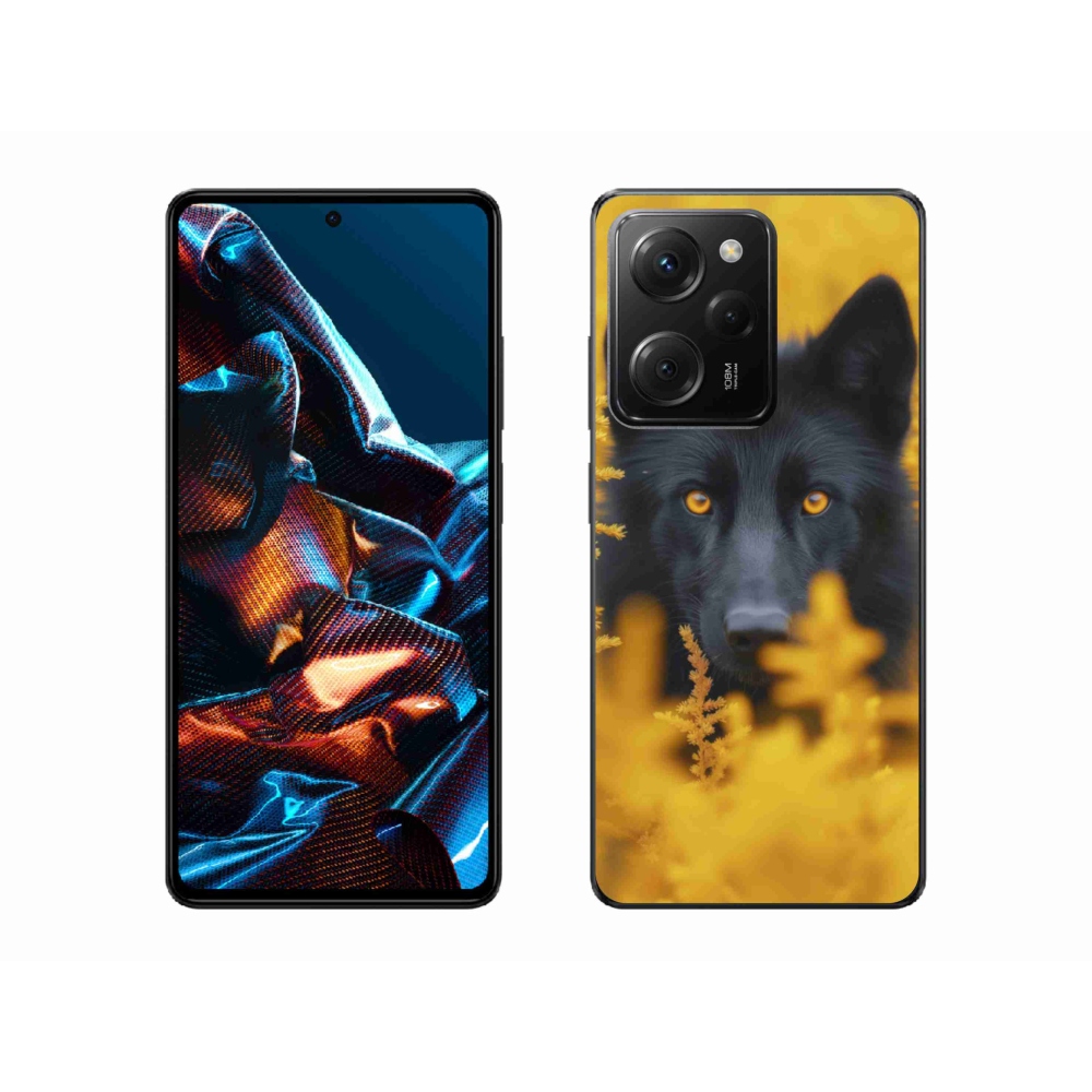 Gelový kryt mmCase na Xiaomi Poco X5 Pro 5G - černý vlk 2
