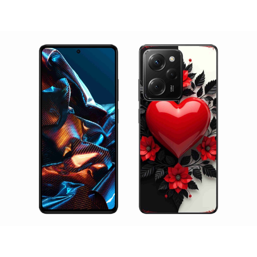 Gelový kryt mmCase na Xiaomi Poco X5 Pro 5G - červené srdce