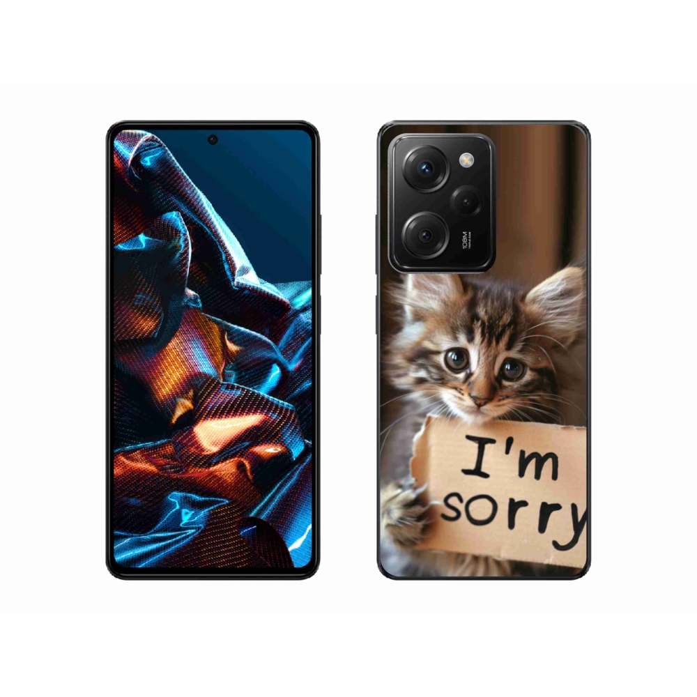 Gelový kryt mmCase na Xiaomi Poco X5 Pro 5G - kočíčí omluva