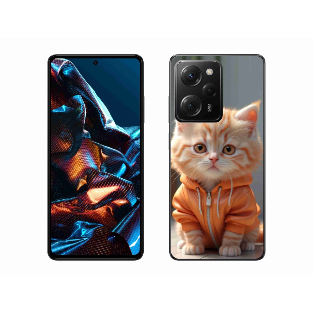 Gelový kryt mmCase na Xiaomi Poco X5 Pro 5G - kotě v mikině