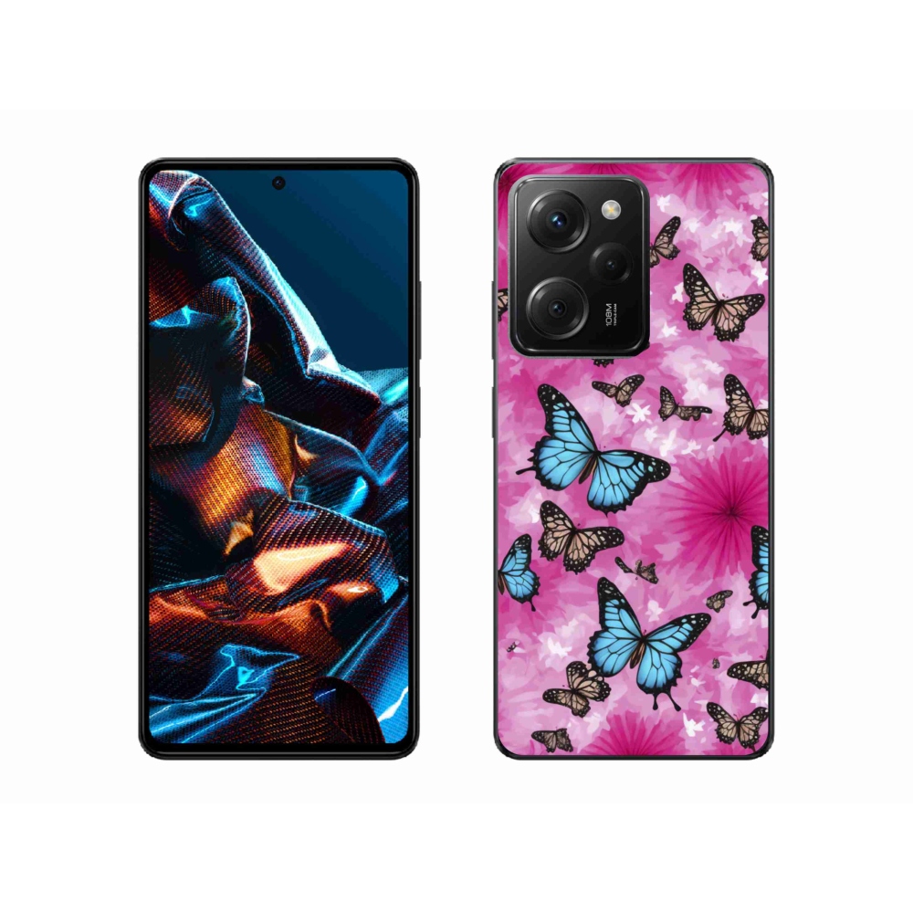 Gelový kryt mmCase na Xiaomi Poco X5 Pro 5G - motýlí zahrada