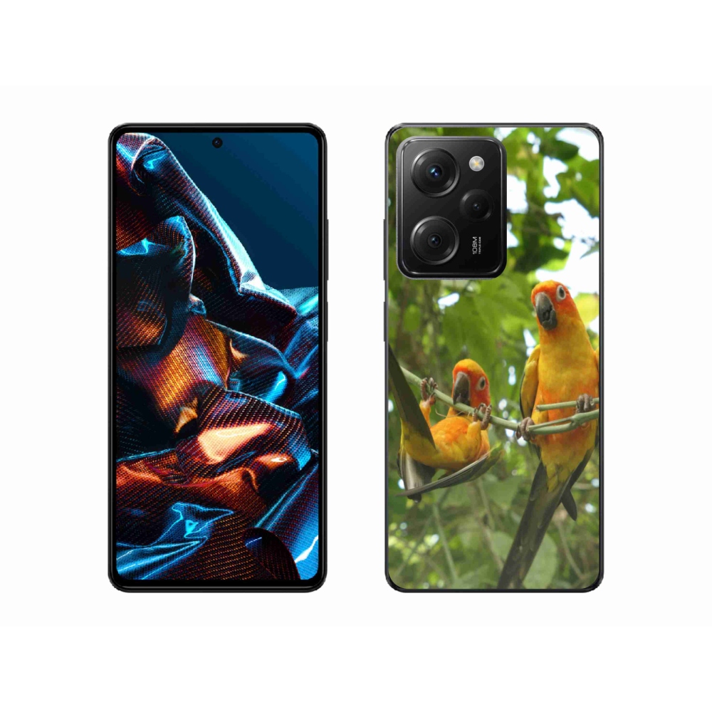 Gelový kryt mmCase na Xiaomi Poco X5 Pro 5G - papoušci aratingy